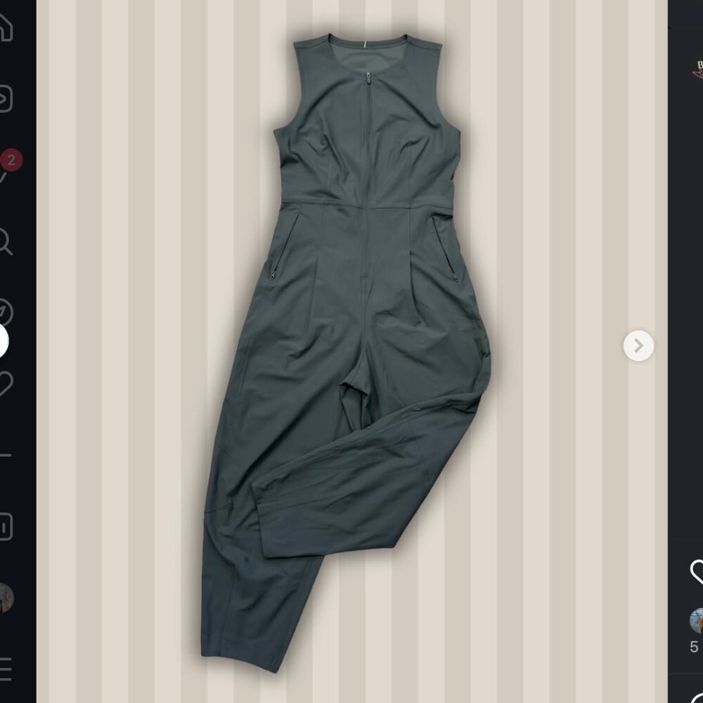 Lululemon Warpstreme Zip-Front Jumpsuit Size: 4